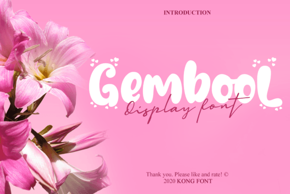 Discover Gembool: A Playful Handwritten Font for Modern Publishers
