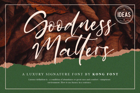 Goodness Matters: A Playful Handwritten Font for Web Design