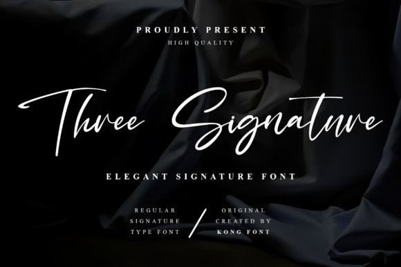 Three Signature: A Playful Handwritten Script for Editorial Flair