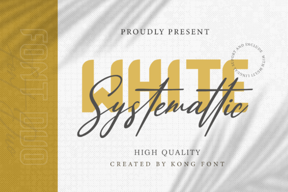 White Systemattic: A Playful Script Font for Engaging Editorial Design
